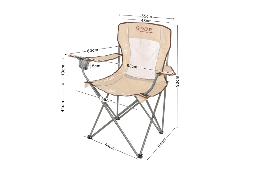 Escape Camping Καρέκλα Σπαστή Escape Μπεζ (15657)