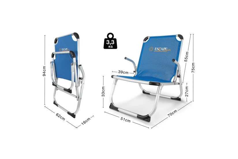 Escape Camping Καρεκλάκι Παραλίας Escape Max Μπλε (15668)
