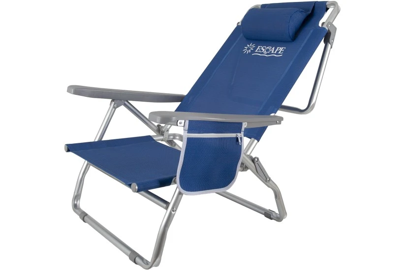 Escape Camping Καρεκλάκι Παραλίας Escape Ρυθμιζόμενη Πλάτη Μπλε (15692)