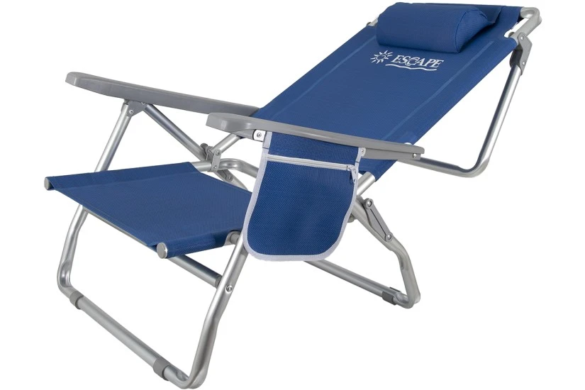 Escape Camping Καρεκλάκι Παραλίας Escape Ρυθμιζόμενη Πλάτη Μπλε (15692)