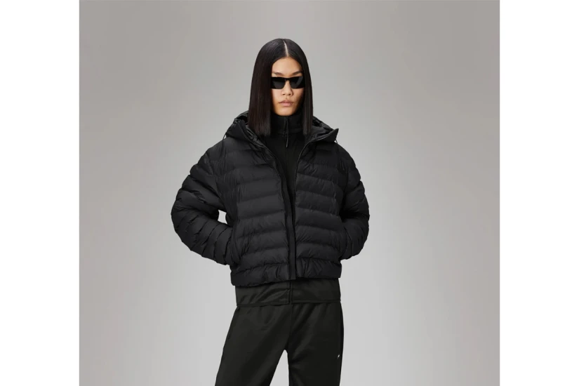 Rains Lohja Short Γυναικείο Puffer Μπουφάν Μαύρο