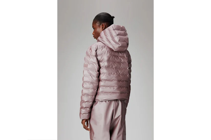 Rains Lohja Short Γυναικείο Puffer Μπουφάν Σάπιο Μήλο