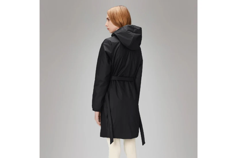 Rains Lohja Long Insulated W3T2 Γυναικείο Αδιάβροχο Μπουφάν Μαύρο