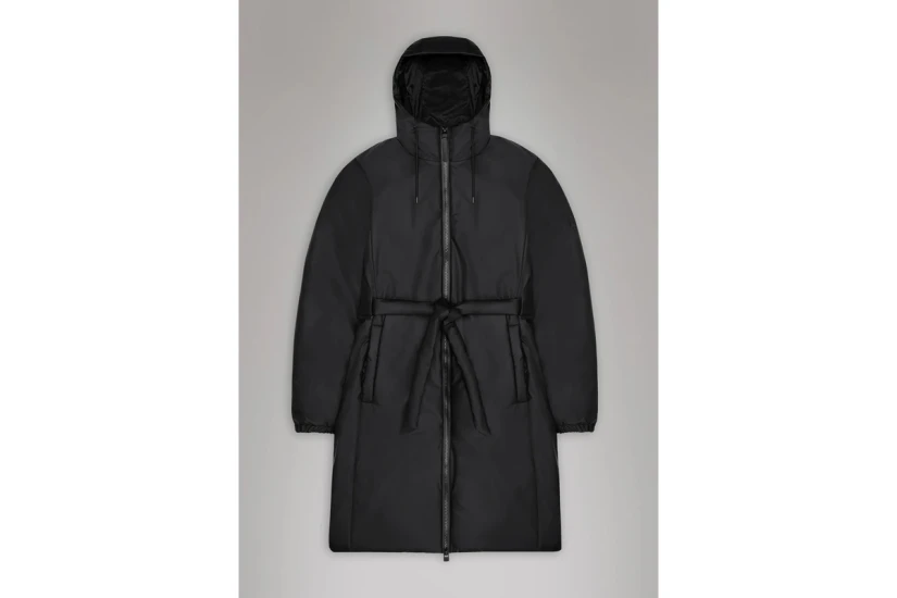 Rains Lohja Long Insulated W3T2 Γυναικείο Αδιάβροχο Μπουφάν Μαύρο
