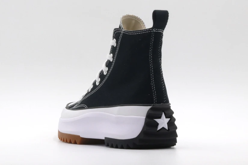 Converse Run Star Hike Hi Γυναικεία Μποτάκια Μαύρα & Λευκά (166800C)