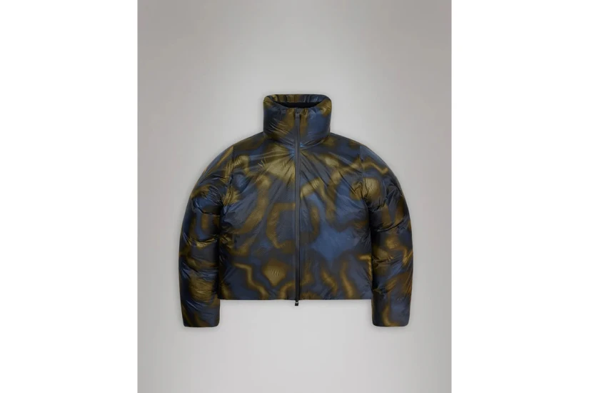 Rains Kevo Short Puffer Μπουφάν Μπλε Σκούρο, Χακί