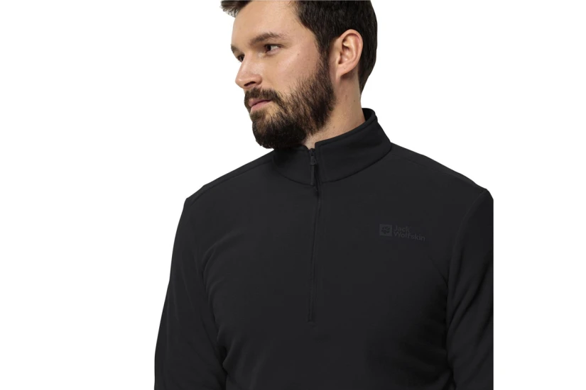 Jack Wolfskin Taunus Ανδρική Μακρυμάνικη Μπλούζα Fleece Μαύρη