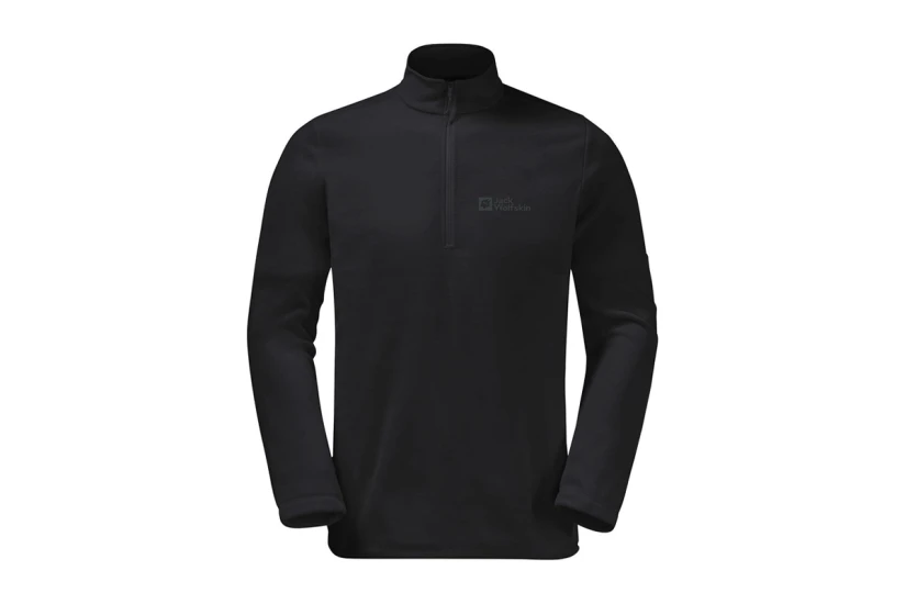 Jack Wolfskin Taunus Ανδρική Μακρυμάνικη Μπλούζα Fleece Μαύρη