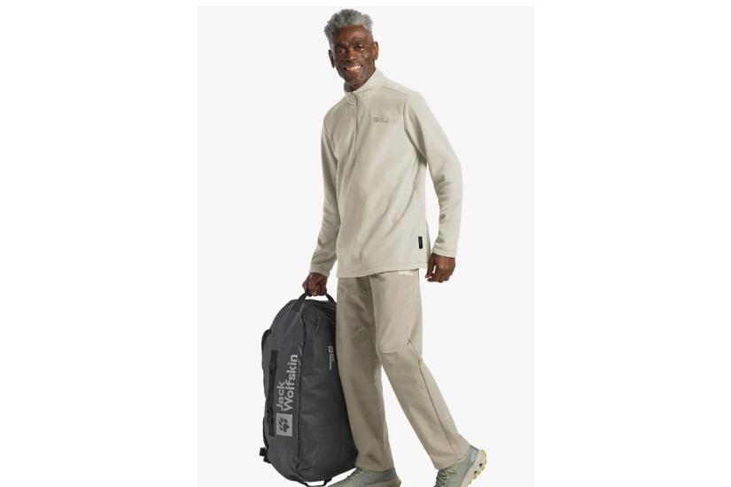 Jack Wolfskin Taunus Ανδρική Μακρυμάνικη Μπλούζα Fleece Εκρού