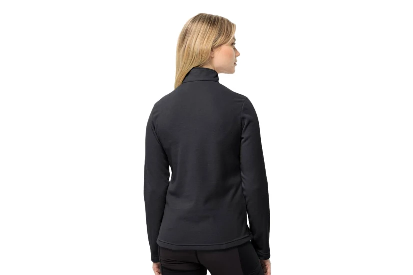Jack Wolfskin Taunus Γυναικεία Μπλούζα Fleece με Φερμουάρ Μαύρη