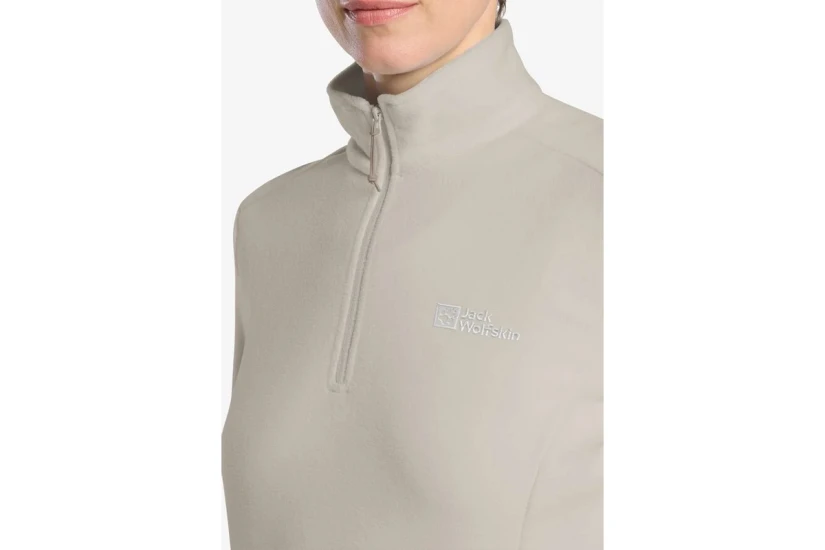 Jack Wolfskin Taunus Γυναικεία Μπλούζα Fleece με Φερμουάρ Εκρού