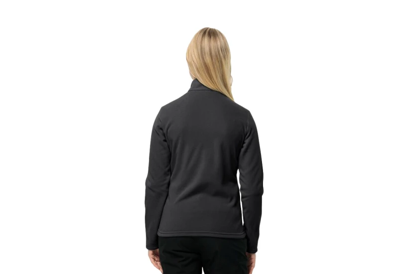 Jack Wolfskin Taunus Γυναικεία Ζακέτα Fleece Μαύρη
