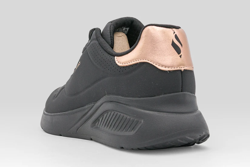 Skechers Uno Lite - Shimmer Along Sneakers Μαύρα, Χρυσά