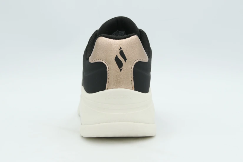 Skechers Uno Flex - Echo Air Sneakers Μαύρα, Μπρονζέ, Εκρού