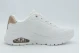 Skechers Uno Flex - Echo Air Sneakers Λευκά, Μπρονζέ