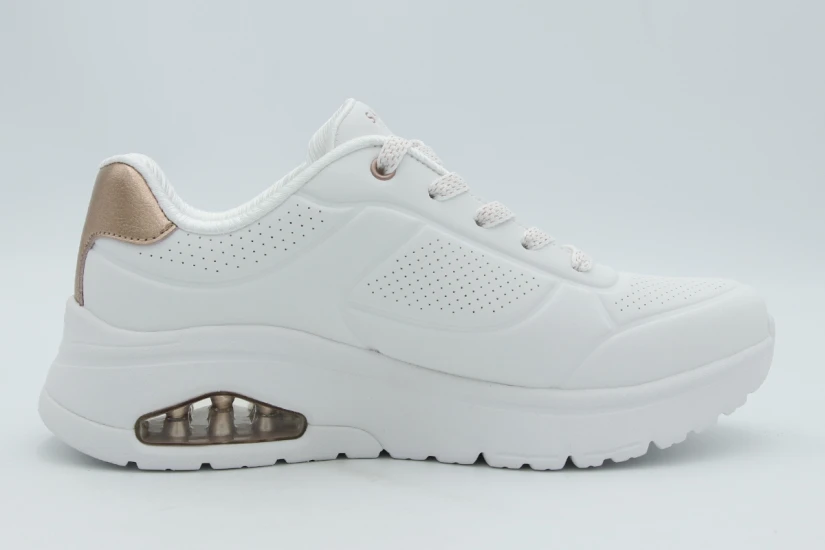 Skechers Uno Flex - Echo Air Sneakers Λευκά, Μπρονζέ