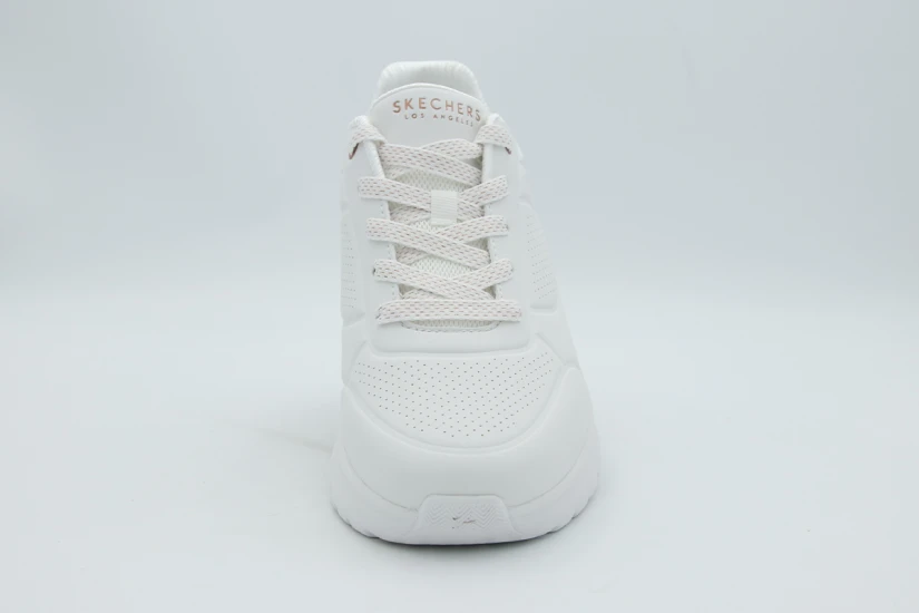 Skechers Uno Flex - Echo Air Sneakers Λευκά, Μπρονζέ