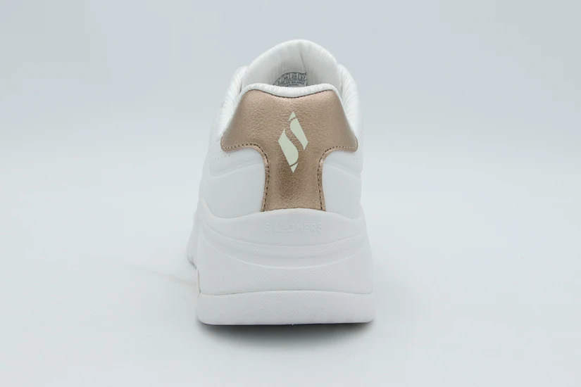 Skechers Uno Flex - Echo Air Sneakers Λευκά, Μπρονζέ