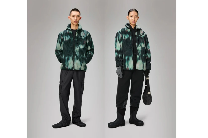 Rains Yermo Unisex Ζακέτα Fleece Κυπαρισσί, Μαύρη, Διάφορα Χρώματα