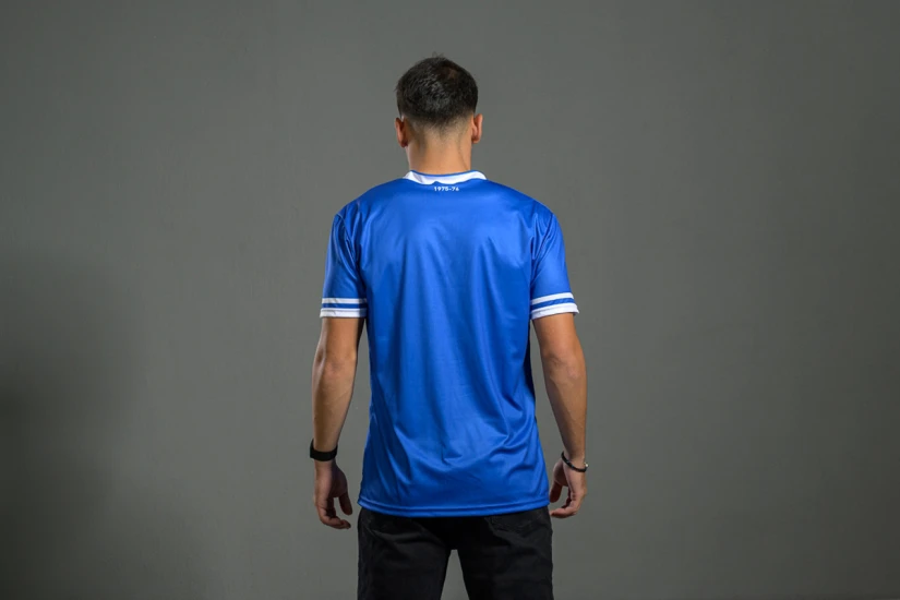 PAS Giannina F.C. Retro Ποδοσφαιρική Φανέλα 1975-76 Μπλε, Λευκή