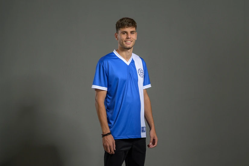 PAS Giannina F.C. Retro Ποδοσφαιρική Φανέλα 1976-77 Μπλε, Λευκή