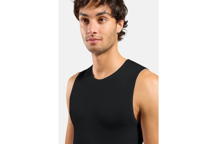 Odlo Active Light Base Layer Ανδρική Αμάνικη Μπλούζα Μαύρη