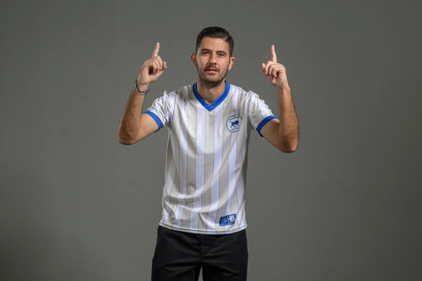 PAS Giannina F.C. Retro Ποδοσφαιρική Φανέλα 1985-86 Λευκή, Μπεζ, Μπλε