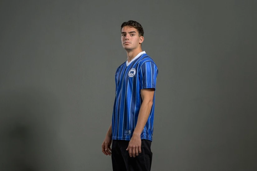 PAS Giannina F.C. Retro Ποδοσφαιρική Φανέλα 1986-87 Μπλε, Μπλε Σκούρο Λευκή