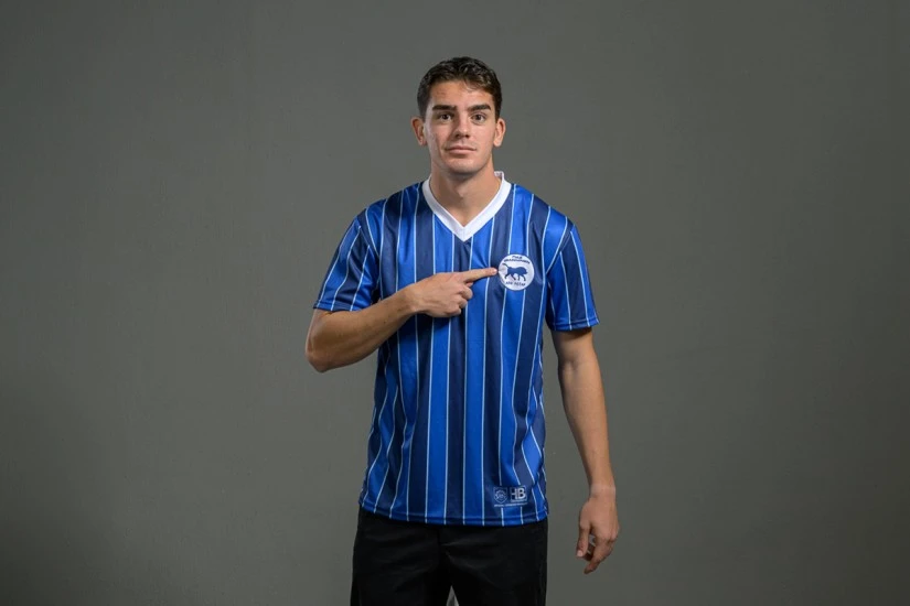 PAS Giannina F.C. Retro Ποδοσφαιρική Φανέλα 1986-87 Μπλε, Μπλε Σκούρο Λευκή