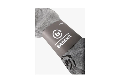 Basehit Κοντές Κάλτσες 3 Ζευγάρια (202.BU08.02 GREY ML)