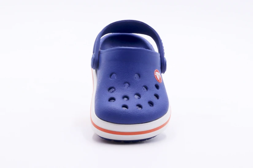 Crocs Crocband Clog Βρεφικά-Παιδικά Σαμπό Ρουά, Λευκά, Πορτοκαλί