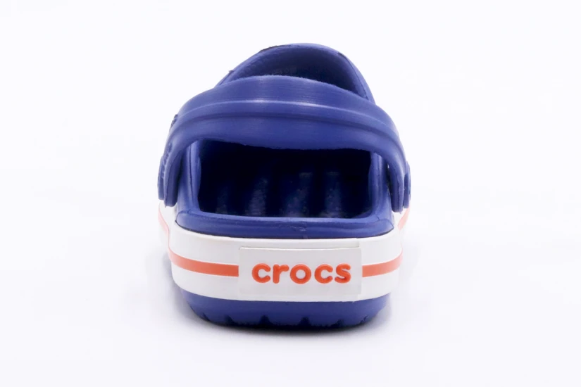 Crocs Crocband Clog Βρεφικά-Παιδικά Σαμπό Ρουά, Λευκά, Πορτοκαλί