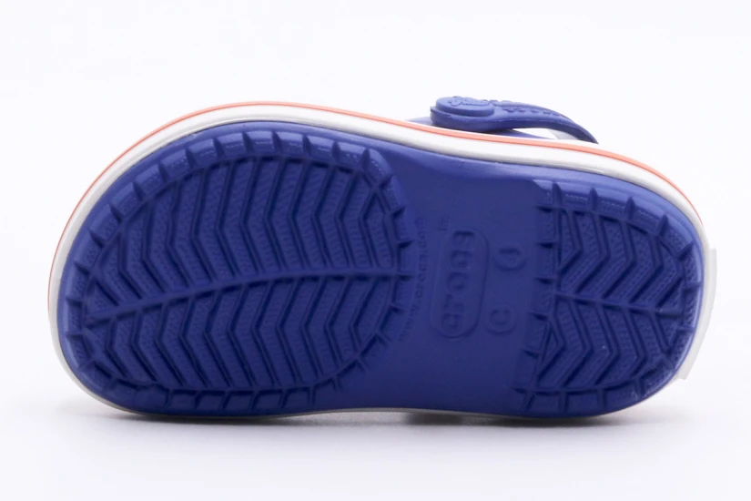 Crocs Crocband Clog Βρεφικά-Παιδικά Σαμπό Ρουά, Λευκά, Πορτοκαλί
