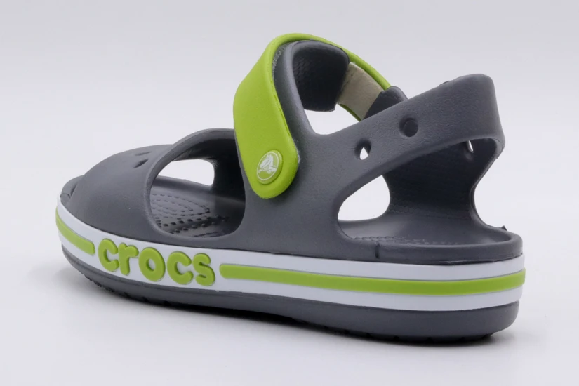 Crocs Bayaband Βρεφικά-Παιδικά Σανδάλια Γκρι, Πράσινα