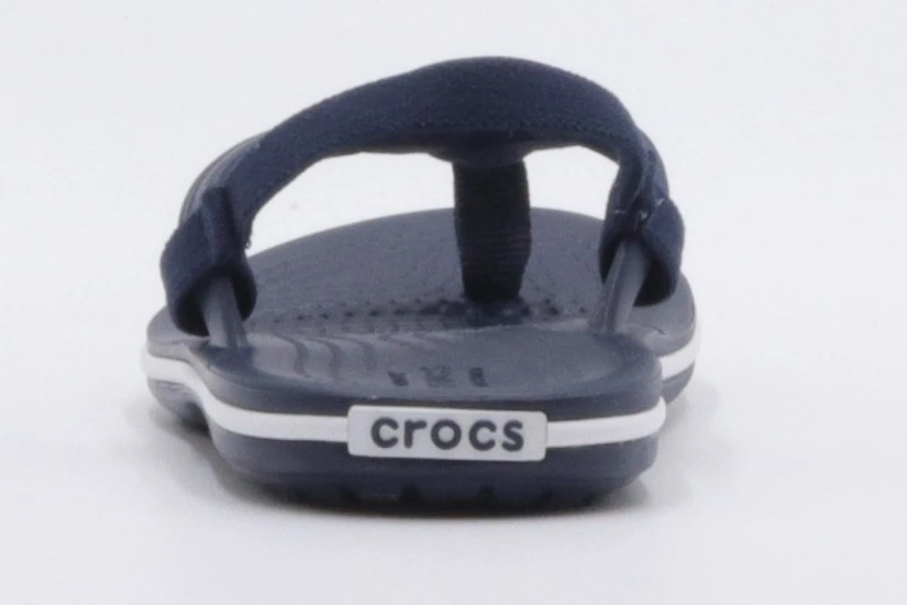 Crocs Crocband Strap Flip Βρεφικές Σαγιονάρες Μπλε Σκούρο, Λευκές