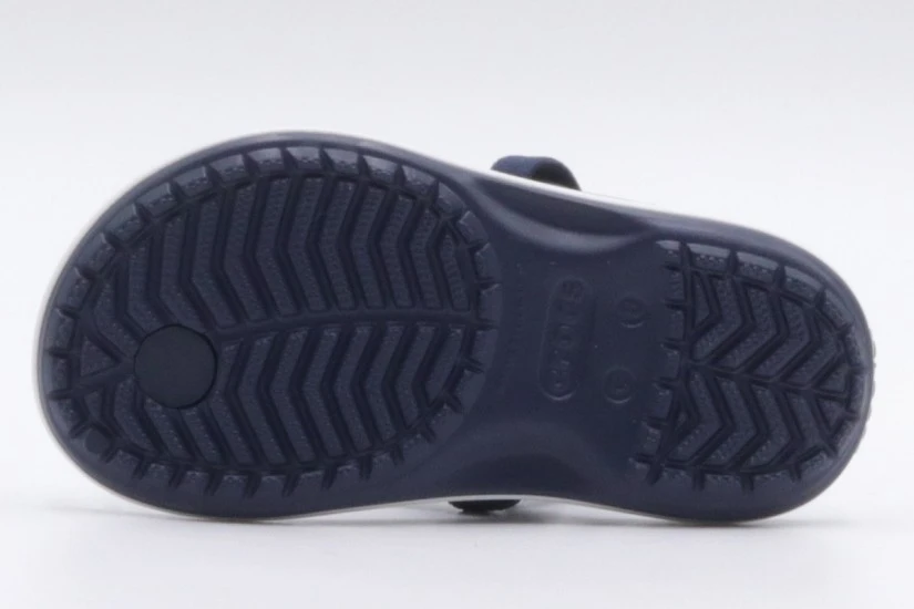 Crocs Crocband Strap Flip Βρεφικές Σαγιονάρες Μπλε Σκούρο, Λευκές