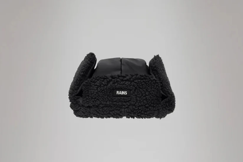 Rains Fleece Trapper Σκούφος Earmuff Μαύρος