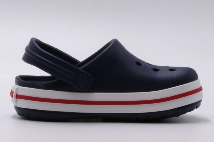 Crocs Crocband Clog T Βρεφικά Σαμπό Μπλε Σκούρο, Λευκά, Κόκκινα