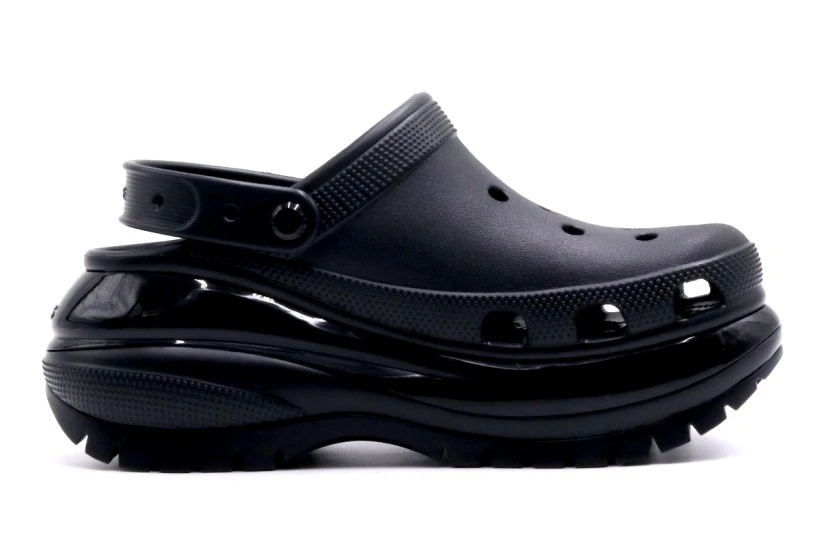 Crocs Mega Crush Γυναικεία Σαμπό Μαύρα