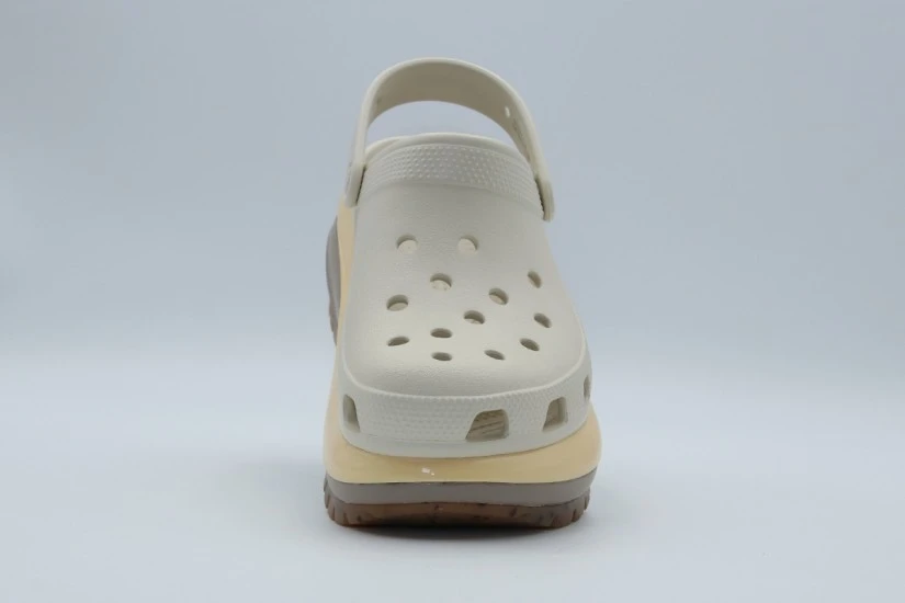 Crocs Mega Crush Γυναικεία Σαμπό Μπεζ, Καφέ, Κίτρινα