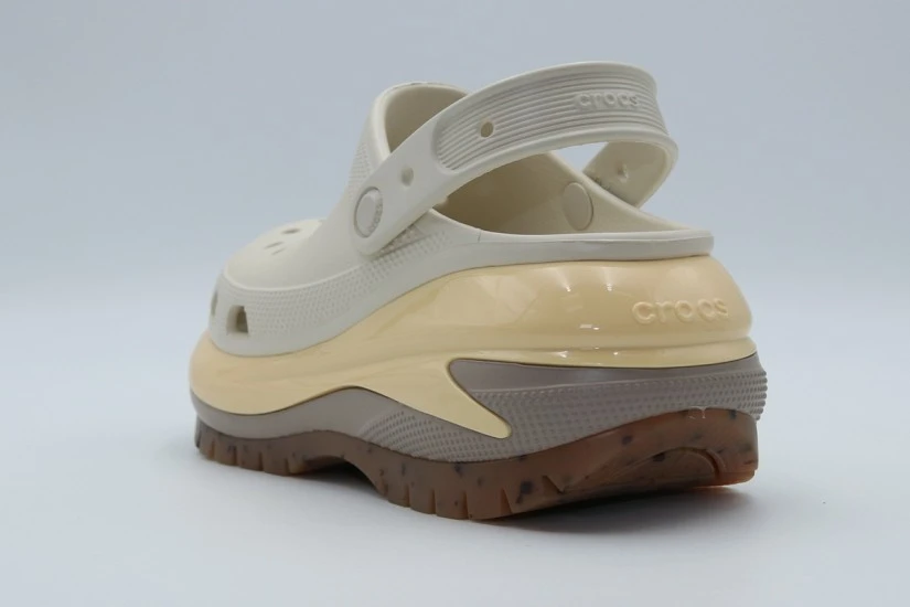 Crocs Mega Crush Γυναικεία Σαμπό Μπεζ, Καφέ, Κίτρινα