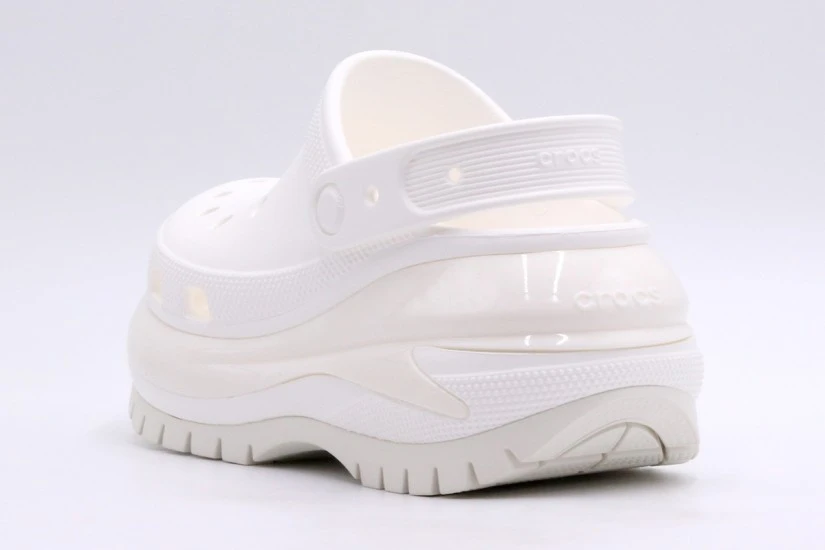 Crocs Mega Crush Γυναικεία Σαμπό Λευκά