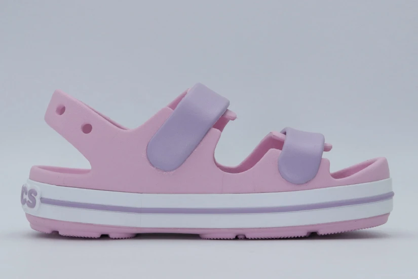 Crocs Crocband Cruiser Παιδικά Σανδάλια Ροζ, Λιλά, Λευκά