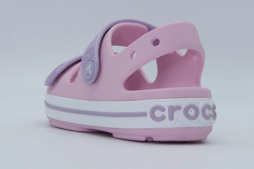 Crocs Crocband Cruiser Παιδικά Σανδάλια Ροζ, Λιλά, Λευκά
