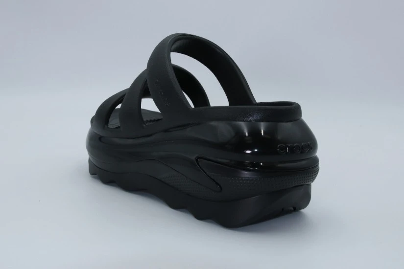 Crocs Mega Crush Triple Strap Σανδάλια Μαύρα