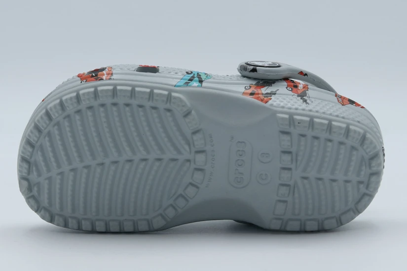 Crocs Toddler Classic Race Cars Graphic Βρεφικά Σαμπό Γκρι