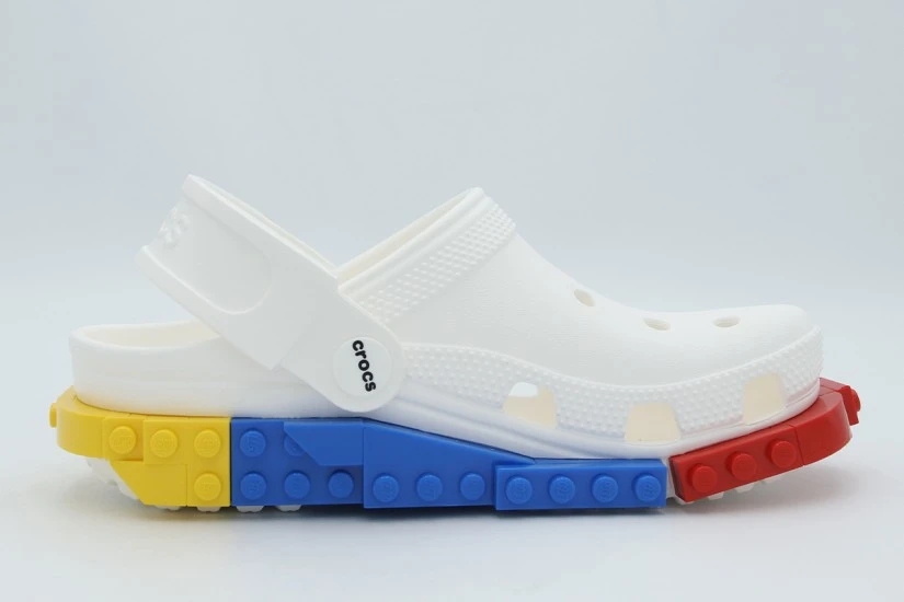 Crocs 4LW System Lego Παιδικά Ανατομικά Σαμπό Λευκό, Διάφορα Χρώματα