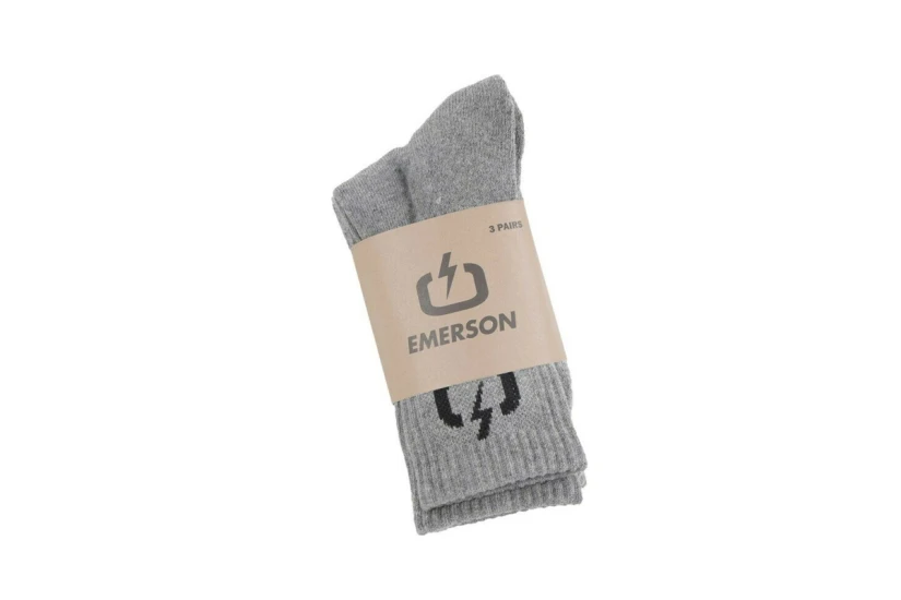 Emerson Unisex Κάλτσες μέχρι τη Γάμπα Γκρι 3 Ζευγάρια