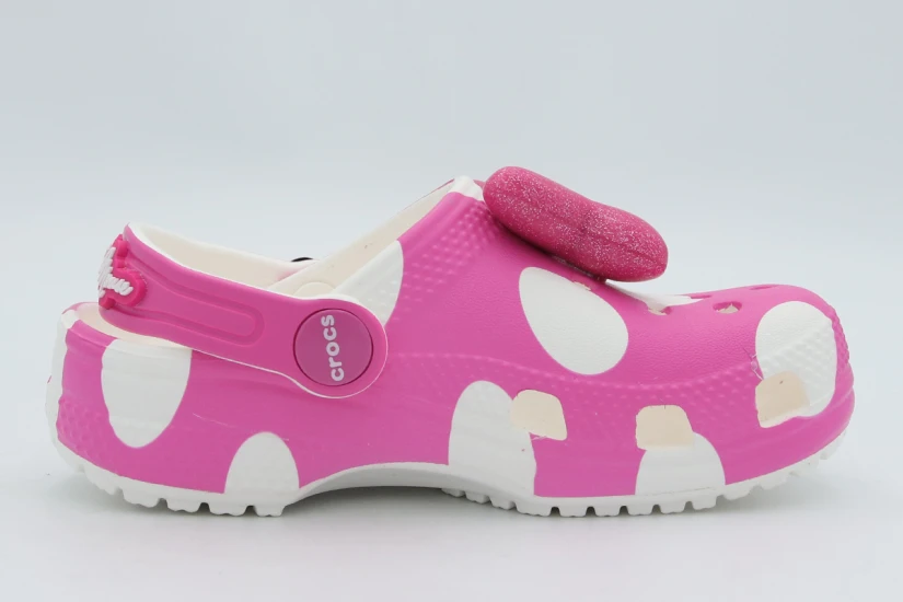 Crocs Minnie Mouse Classic Βρεφικά Ανατομικά Σαμπό Φούξια, Λευκά