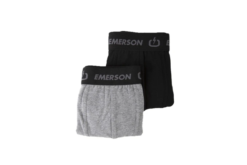 Emerson Basic Ανδρικά Εσώρουχα Boxer Μαύρα, Γκρι 2 Τεμάχια